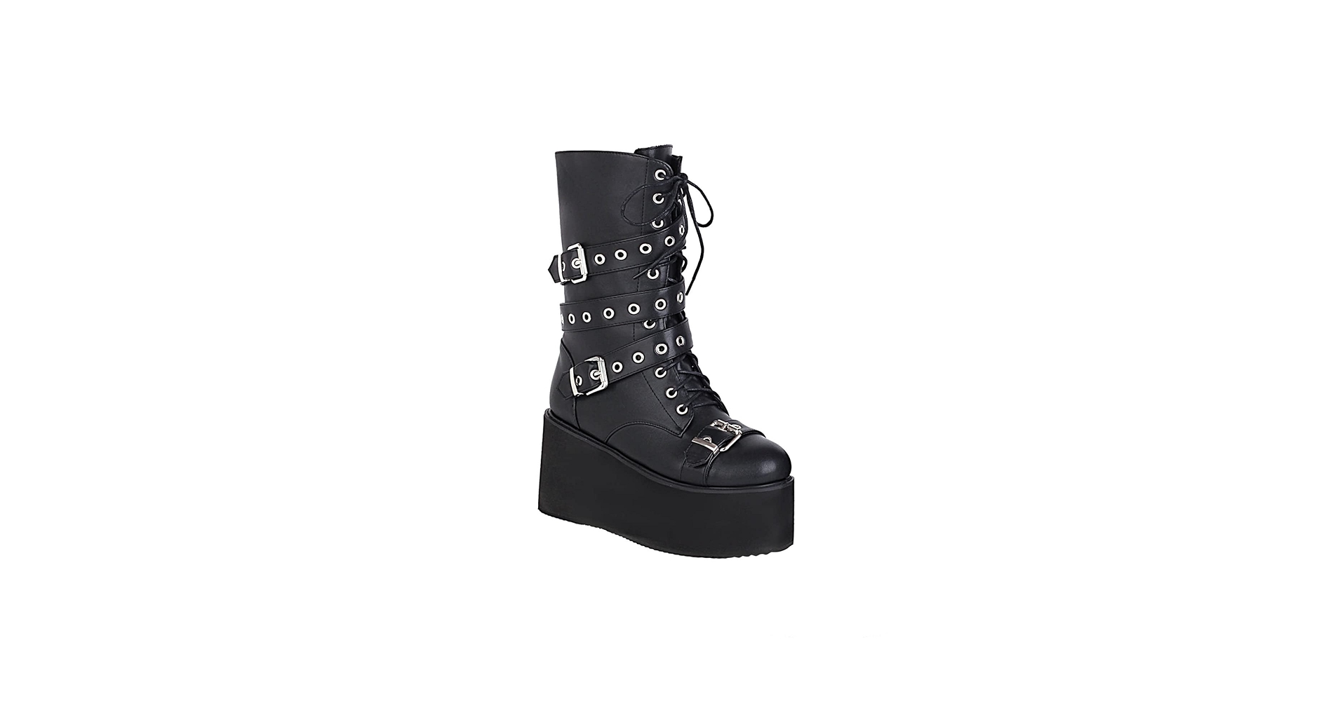 Amazon.com: Ctreela Punk Chunky Wedges Block Booties Goth